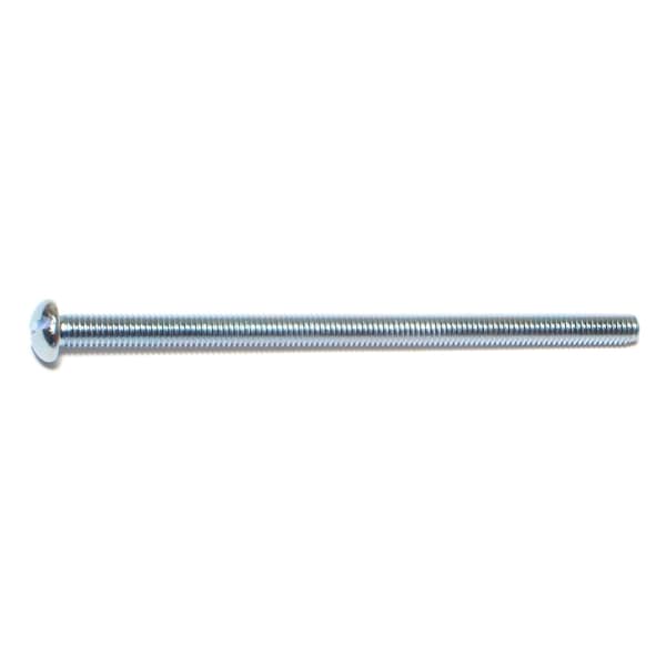 Midwest Fastener #10-32 x 3-1/2 in Slotted Round Machine Screw, Zinc Plated Steel, 15 PK 68283 - main